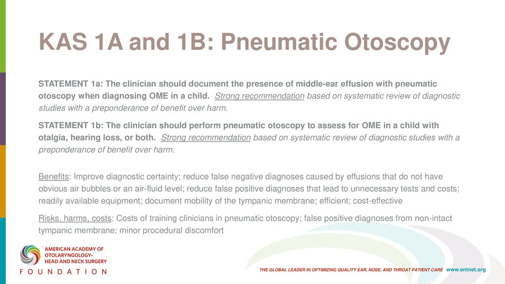 Aao Hnsf Clinical Practice Guideline Otitis Media With Effusion Ppt